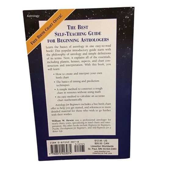 Astrology for Beginners by William W. Hewitt PB - Picture 2 of 4